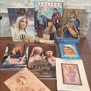 Mother Mary and Saint Anne Religious Book Collection